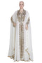 cream embroidered georgette islamic kaftans