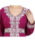 Wine georgette embroidered zari work islamic kaftans