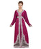 Wine georgette embroidered zari work islamic kaftans
