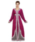 Wine georgette embroidered zari work islamic kaftans