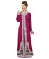 Wine georgette embroidered zari work islamic kaftans
