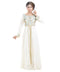Cream georgette embroidered zari work islamic-kaftans