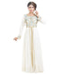 Cream georgette embroidered zari work islamic-kaftans