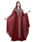 Maroon georgette embroidered zari work islamic kaftans