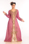 Georgette magenta embroidered stone work jacket