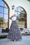Black Crepe Stitched Abaya without hijab