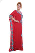 Red Aari Stone Work Georgette Islamic Style Beads Embedded Partywear Kaftan Long Gown Evening wear Dubai kaftan
