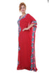 Red Aari Stone Work Georgette Islamic Style Beads Embedded Partywear Kaftan Long Gown Evening wear Dubai kaftan
