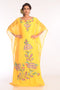 Yellow Embroidered Georgette Islamic Kaftans With Zari Work