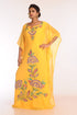 Yellow Embroidered Georgette Islamic Kaftans With Zari Work