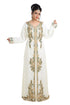 Cream Hand Embroidered Georgette French Soiree Robe