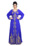 Royal Blue Hand Embroidered Georgette Royal Swedish Wedding Gown