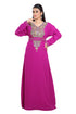 Dark Phirozy Hand Embroidered Georgette Maghribi Kaftan