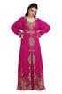 Dark Phirozy Hand Embroidered Georgette Henna Party Gown