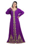 Purple Hand Embroidered Georgette Kurdish Dress