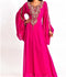 Vibrant Hot Pink Kaftan Dress with Zari Work | Elegant Party & Event Wear