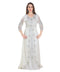 Cream Georgette Embroidered Zari Work Islamic Kaftan