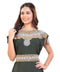 Olive Georgette Embroidered Zari Work Islamic Kaftan