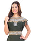Olive Georgette Embroidered Zari Work Islamic Kaftan