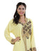 Yellow Georgette Embroidered Zari Work Kaftan