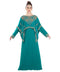 Turquoise Georgette Embroidered Zari Work Islamic Kaftan