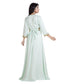 Green Satin Embroidered Zari Work Islamic Kaftan