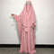 Premium Matching Pink Baggy Abaya and Single Layer Khimar