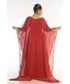 Maroon Georgette Embroidered Zari_Work Islamic-Kaftans