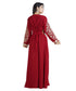 Maroon Georgette Embroidered Zari Work Islamic Kaftan