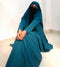 Kashibo Plain Work Abaya with Khimar