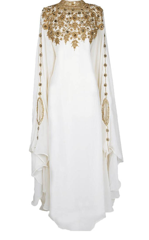 White Abaya Party Wear Abaya for Women