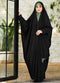 Premium Irani or Iraqi Chadar or Abaya Nida Plain Black Long Cuff Sleeves