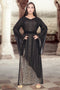 Black Loose Sleeve Islamic EID Party Wear Abaya