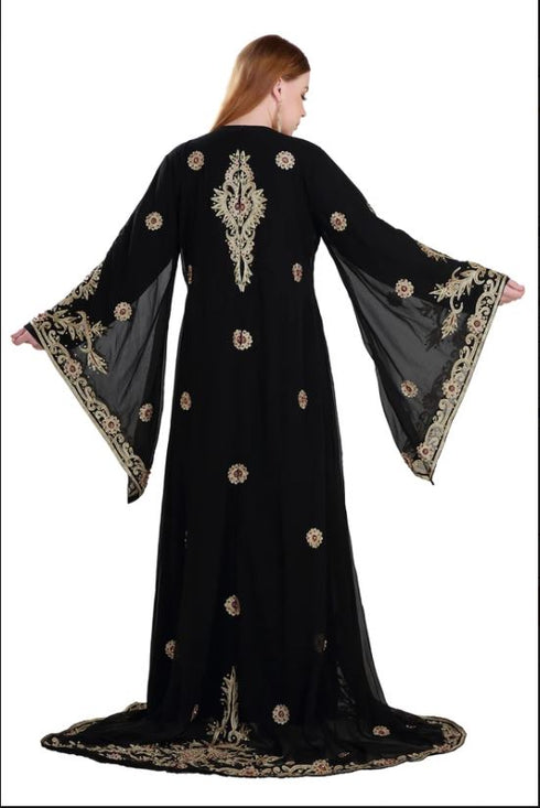 SALE !! Dubai Moroccan Islamic Kaftan Beach Fancy Modern Floor Length Bell Sleeve For Women Dress