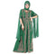 Dark Green color luxurious Long Sleeves Handmade Moroccan Kaftan Embroidered zari work hijab