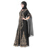 Black color luxurious Long Sleeves Handmade Moroccan Kaftan Embroidered zari work hijab