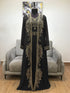 Black luxurious Moroccan Kaftan With Sun-proof hijab.