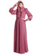 Umbrella abaya in shiny nida fabric- Pink