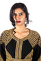 Black Diamond Design Luxurious Moroccan Kaftan with Sun-proof hijab.