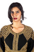 Black Diamond Design Luxurious Moroccan Kaftan with Sun-proof hijab.