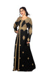 Black Diamond Design Luxurious Moroccan Kaftan with Sun-proof hijab.