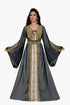 Black & white color luxurious Handmade Moroccan Kaftan with hijab