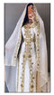 White Georgette Zari Work Party Wear Kaftan - Stitched
