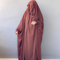 Modest Coffee Brown Irani Jilbab with Niqab | Full-Length Firdous Fabric for Daily Wear