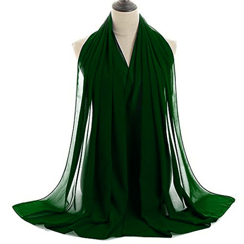 Dark Green Moroccan Kaftan With Sun-proof hijab.