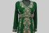 Dark-Green luxurious Full Sleeves Moroccan Kaftan.