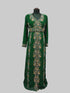 Dark-Green luxurious Full Sleeves Moroccan Kaftan.