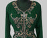 Dark Greencolor luxurious Full Sleeves Handmade Moroccan Kaftan.