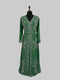 Dark Green color luxurious Full Sleeves Handmade Moroccan Kaftan.