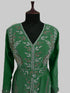 Dark Green color luxurious Full Sleeves Handmade Moroccan Kaftan.